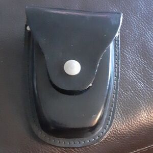 Source Unknown Black Leather Pouch